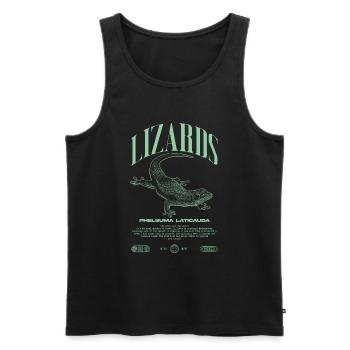 Phelsuma laticauda Day Gecko Lizard Keeper - Men's Premium Organic Tank Top - black - Front - Michal (187cm)