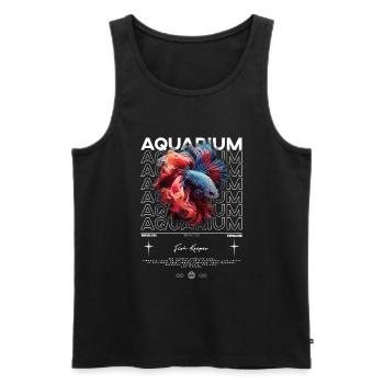 Betta Fish Keeper Streetwear moderne - Débardeur bio Premium Homme - noir - Devant - Michal (187cm)