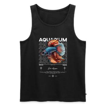 Betta Fish Keeper Streetwear moderne - Débardeur bio Premium Homme - noir - Devant - Michal (187cm)