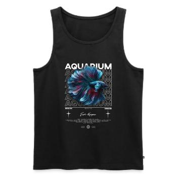 Betta Fish Keeper Streetwear moderne - Débardeur bio Premium Homme - noir - Devant - Michal (187cm)