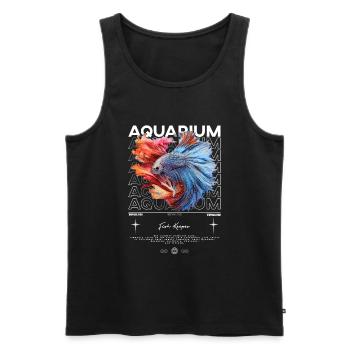 Betta Fish Keeper Streetwear moderne - Débardeur bio Premium Homme - noir - Devant - Michal (187cm)