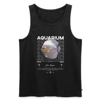 Discus Cichlid Fish Keeper Streetwear moderne - Débardeur bio Premium Homme - noir - Devant - Michal (187cm)