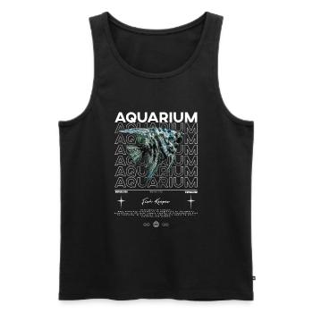 Altum Kaiserfisch Cichlid Fish Keeper Streetwear - Männer Premium Bio Tank Top - Schwarz - Vorne - Michal (187cm)