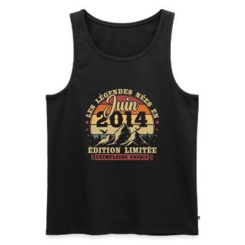 Vintage Juni 2014 Retro Geburtstagsgeschenk - Männer Premium Bio Tank Top - Schwarz - Vorne - AI Model Male 178 light (178cm)