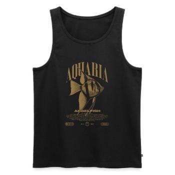 Altum Kaiserfisch Cichlid Fish Keeper Streetwear - Männer Premium Bio Tank Top - Schwarz - Vorne - AI Model Male 178 light (178cm)