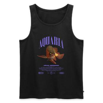 Asiatische Arowana Monster Fish Keeper Streetwear - Männer Premium Bio Tank Top - Schwarz - Vorne - Michal (187cm)