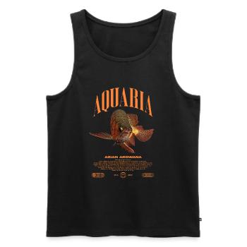 Asiatische Arowana Monster Fish Keeper Streetwear - Männer Premium Bio Tank Top - Schwarz - Vorne - Michal (187cm)