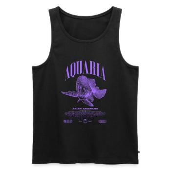 Asiatische Arowana Monster Fish Keeper Streetwear - Männer Premium Bio Tank Top - Schwarz - Vorne - Michal (187cm)