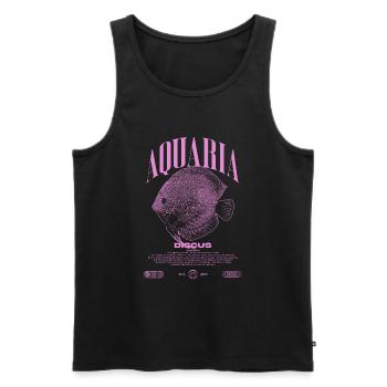 Diskus-Buntbarsch Fish Keeper Moderne Streetwear - Männer Premium Bio Tank Top - Schwarz - Vorne - AI Model Male 178 light (178cm)