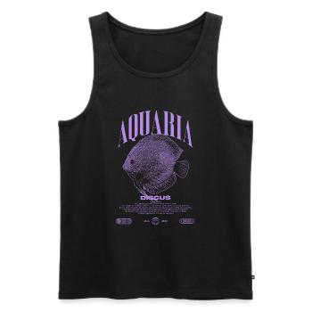 Diskus-Buntbarsch Fish Keeper Moderne Streetwear - Männer Premium Bio Tank Top - Schwarz - Vorne - AI Model Male 178 light (178cm)