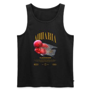 Flowerhorn Cichlid Fish Keeper Streetwear - Männer Premium Bio Tank Top - Schwarz - Vorne - Michal (187cm)