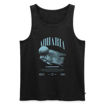 Flowerhorn Cichlid Fish Keeper Streetwear - Männer Premium Bio Tank Top - Schwarz - Vorne - Michal (187cm)