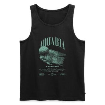 Flowerhorn Cichlid Fish Keeper Streetwear - Männer Premium Bio Tank Top - Schwarz - Vorne - Michal (187cm)