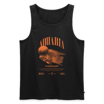 Flowerhorn Cichlid Fish Keeper Streetwear - Männer Premium Bio Tank Top - Schwarz - Vorne - Michal (187cm)