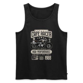 Cafe Racer Motorcycle Birthday Biker Born 1988 - Men's Premium Organic Tank Top - black - Front - Michal (187cm)