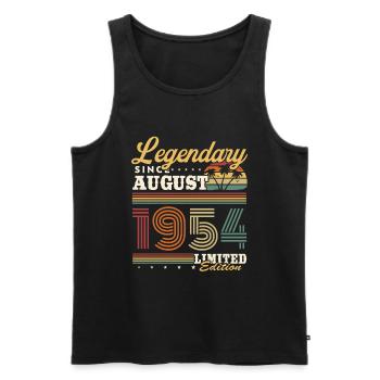 Legendary since August 1954 vintage birthday - Men's Premium Organic Tank Top - black - Front - Michal (187cm)