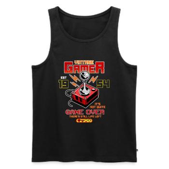 Vintage Gamer seit 1954 Lustige Geburtstagsspiele - Männer Premium Bio Tank Top - Schwarz - Vorne - Michal (187cm)