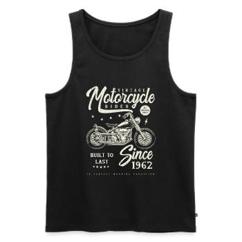 Vintage Motorcycle Bikers Motorbike Birthday 1962 - Men's Premium Organic Tank Top - black - Front - AI Model Male 178 light (178cm)