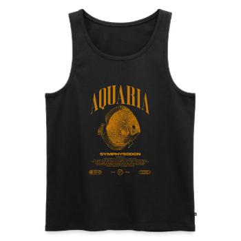 Diskus Cichlid Fish Keeper Moderne Streetwear - Männer Premium Bio Tank Top - Schwarz - Vorne - AI Model Male 178 light (178cm)