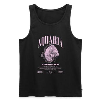 Diskus Cichlid Fish Keeper Moderne Streetwear - Männer Premium Bio Tank Top - Schwarz - Vorne - AI Model Male 178 light (178cm)
