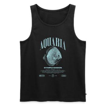 Diskus Cichlid Fish Keeper Moderne Streetwear - Männer Premium Bio Tank Top - Schwarz - Vorne - AI Model Male 178 light (178cm)