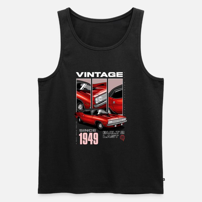 Ich bin nicht alt, ich bin ein Oldtimer, Oldtimer Jahrgang 1949 - Männer Premium Bio Tank Top - Schwarz
