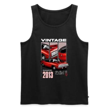 Ich bin nicht alt, ich bin ein Oldtimer, Oldtimer Jahrgang 2013 - Männer Premium Bio Tank Top - Schwarz - Vorne - Michal (187cm)