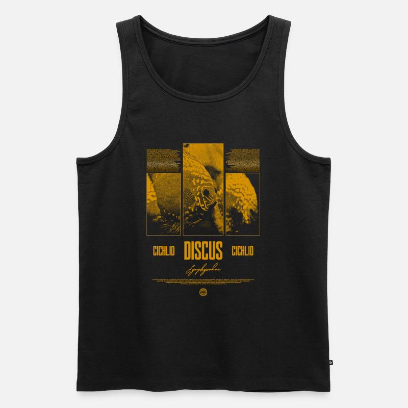 Diskusfisch Buntbarsch Aquarium Fischhalter - Männer Premium Bio Tank Top - Schwarz