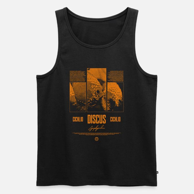 Diskusfisch Buntbarsch Aquarium Fischhalter - Männer Premium Bio Tank Top - Schwarz