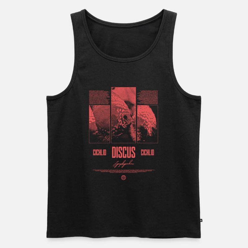 Diskusfisch Buntbarsch Aquarium Fischhalter - Männer Premium Bio Tank Top - Schwarz