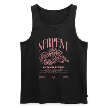 Ball Python Moderne Reptilienwärter Streetwear - Männer Premium Bio Tank Top - Schwarz - Vorne - AI Model Male 178 light (178cm)
