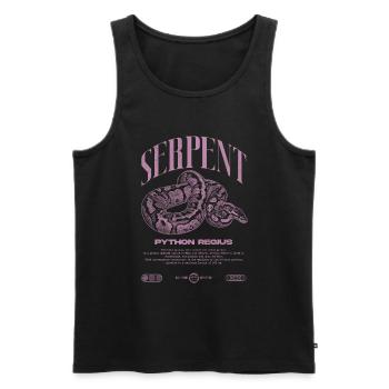 Ball Python Moderne Reptilienwärter Streetwear - Männer Premium Bio Tank Top - Schwarz - Vorne - Michal (187cm)