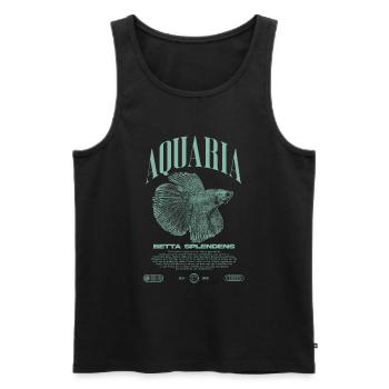 Betta Fish Keeper Streetwear moderne - Débardeur bio Premium Homme - noir - Devant - Michal (187cm)