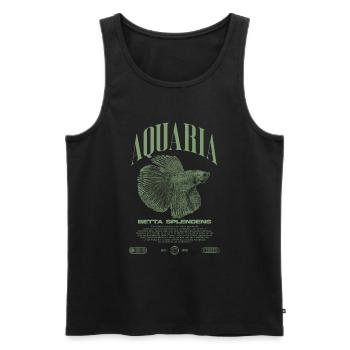 Betta Fish Keeper Modern Streetwear - Men's Premium Organic Tank Top - black - Front - Michal (187cm)