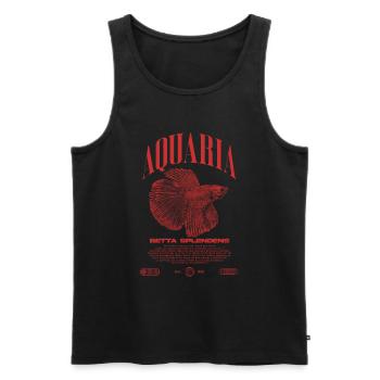 Betta Fish Keeper Modern Streetwear - Men's Premium Organic Tank Top - black - Front - Michal (187cm)
