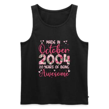 October 2004 20th Birthday for Girls - Men's Premium Organic Tank Top - black - Front - Michal (187cm)