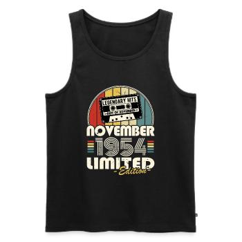 Legendary since November 1954 Vintage Birthday - Men's Premium Organic Tank Top - black - Front - Michal (187cm)