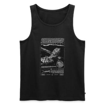 Crocodile chinois lézard Shinisaurus crocodilurus - Débardeur bio Premium Homme - noir - Devant - Michal (187cm)