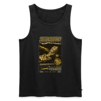 Crocodile chinois lézard Shinisaurus crocodilurus - Débardeur bio Premium Homme - noir - Devant - Michal (187cm)