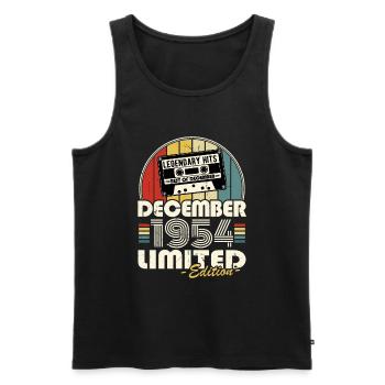 Legendary since December 1954 vintage birthday - Men's Premium Organic Tank Top - black - Front - Michal (187cm)