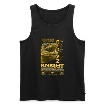 Cuban Knight Anole Reptile Keeper Lizard - Men's Premium Organic Tank Top - black - Front - Michal (187cm)