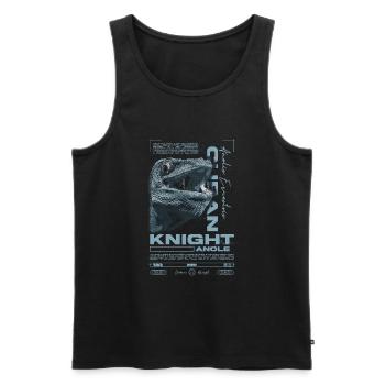 Cuban Knight Anole Reptile Keeper Lizard - Men's Premium Organic Tank Top - black - Front - AI Model Male 178 light (178cm)
