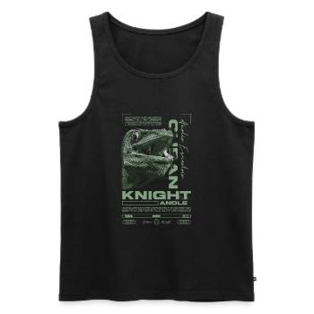 Cuban Knight Anole Reptile Keeper Lizard - Men's Premium Organic Tank Top - black - Front - Michal (187cm)