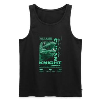 Cuban Knight Anole Reptile Keeper Lizard - Men's Premium Organic Tank Top - black - Front - AI Model Male 178 light (178cm)
