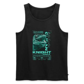 Cuban Knight Anole Reptile Keeper Lizard - Men's Premium Organic Tank Top - black - Front - AI Model Male 178 light (178cm)
