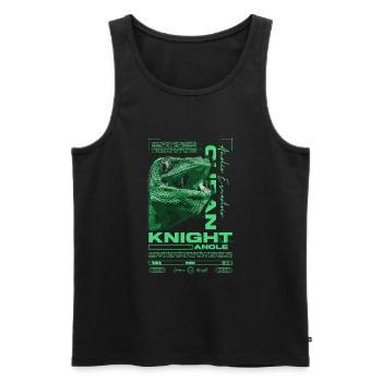 Cuban Knight Anole Reptile Keeper Lizard - Men's Premium Organic Tank Top - black - Front - AI Model Male 178 light (178cm)