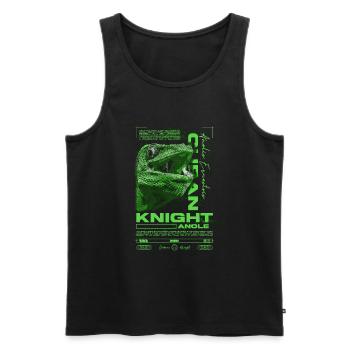Cuban Knight Anole Reptile Keeper Lizard - Men's Premium Organic Tank Top - black - Front - AI Model Male 178 light (178cm)