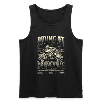 Bonneville Salt Flats Motorrad Geburtstag 1930 - Männer Premium Bio Tank Top - Schwarz - Vorne - Michal (187cm)