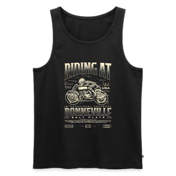 Bonneville Salt Flats Motorrad Geburtstag 1944 - Männer Premium Bio Tank Top - Schwarz - Vorne - Michal (187cm)