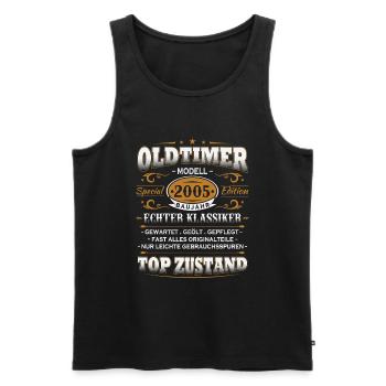 Oldtimer Baujahr 2005 Jahrgang Geburtstag Geschenk - Männer Premium Bio Tank Top - Schwarz - Vorne - AI Model Male 178 light (178cm)